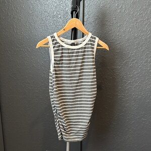Striped Gray Sleeveless Top